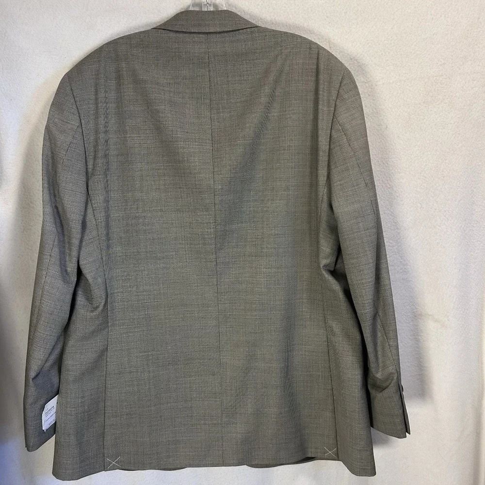 Gianelli Mens 42R Blazer Suit Jacket Italian‎ 2 Button Wool Double Vent Gray NWT